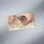 モダンファンキーカラフルきらめくHAIRロゴ マグネット名刺 (インサイチュ)