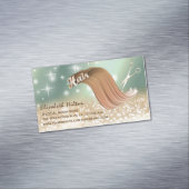 モダンファンキーカラフルきらめくHAIRロゴ マグネット名刺 (インサイチュ)