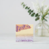 モダンファンキートレンディーカラフルの気に消灯 スクエア名刺 (スタンド正面)