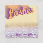 モダンファンキートレンディーカラフルの気に消灯 スクエア名刺 (正面)