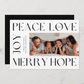 モダンファンキーメリーLetters JOY PEACE LOVE写真 シーズンカード (正面/裏面)