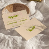 モダンファンキーユニークカラフルレトロ結婚おもしろい 出欠カード