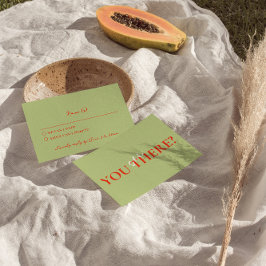 モダンファンキー結婚カラフルはっきりしたレトロ 出欠カード