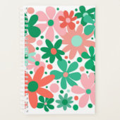 モダンファンキー緑、ピンク、珊瑚。 プランナー手帳 (正面)