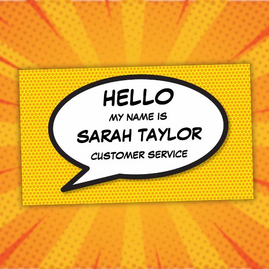 モダンファンコミック吹き出し 名札