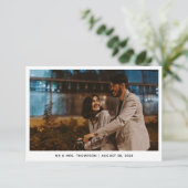 モダンファンシー写真結婚 サンキューカード (スタンド正面)