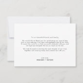 モダンファンシー写真結婚 サンキューカード (裏面)