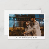 モダンファンシー写真結婚 サンキューカード (正面/裏面)