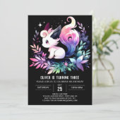 モダンファンタジー猫誕生日 招待状 (スタンド正面)