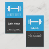 モダンフィットネスお洒落パーソナルトレーナーの重み 名刺 (正面/裏面)