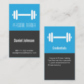 モダンフィットネスお洒落パーソナルトレーナーの重み 名刺 (正面/裏面)