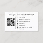 モダンフィットネスジムトレーナーソーシャルメディアQRコード 名刺 (裏面)