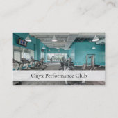 モダンフィットネスジムトレーナーソーシャルメディアQRコード 名刺 (正面)