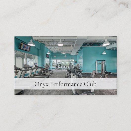 モダンフィットネスジムトレーナーソーシャルメディアQRコード 名刺 (正面)