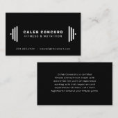 モダンフィットネストレーナーコーチシック黒 名刺 (正面/裏面)
