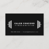 モダンフィットネストレーナーコーチシック黒 名刺 (正面)