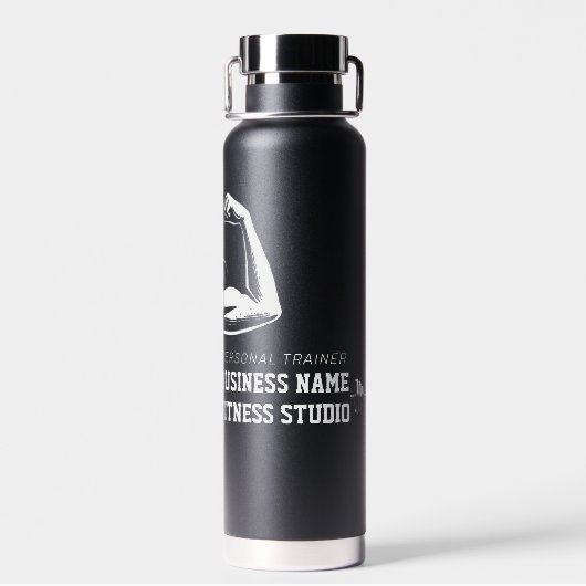 モダンフィットネストレーナーボディビルジムインストラクター ウォーターボトル (背面)