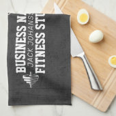 モダンフィットネストレーナーボディビルジムインストラクター キッチンタオル (四つ折り)