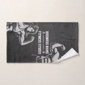 モダンフィットネストレーナーボディビルジムインストラクター ハンドタオル (ハンドタオル)