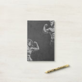 モダンフィットネストレーナーボディビルジムインストラクター ポストイット (デスク上)