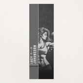 モダンフィットネストレーナーボディビルジムインストラクター ヨガマット (正面)