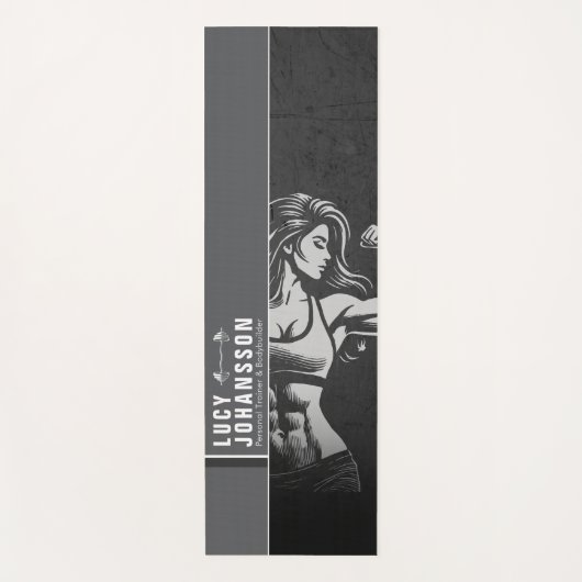 モダンフィットネストレーナーボディビルジムインストラクター ヨガマット (正面)