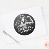 モダンフィットネストレーナーボディビルジムインストラクター ラウンドシール (封筒)