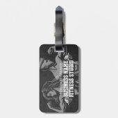 モダンフィットネストレーナーボディビルジムインストラクター ラゲッジタグ (裏面縦)