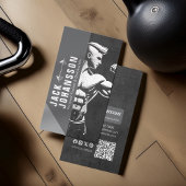 モダンフィットネストレーナーボディビルジムインストラクター 名刺