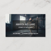 モダンフィットネストレーナー写真名刺 名刺 (正面)