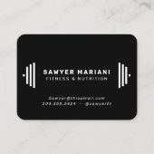 モダンフィットネストレーナー白黒 名刺 (正面)