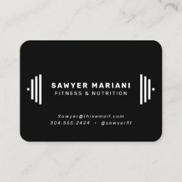 モダンフィットネストレーナー白黒 名刺