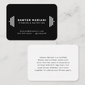 モダンフィットネストレーナー白黒 名刺 (正面/裏面)