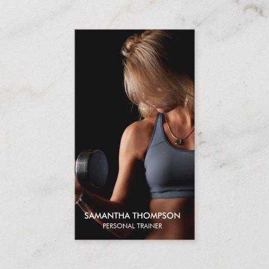 モダンフィットネスフルフォトソーシャルメディアのインフルエンサー 名刺 (正面)