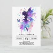 モダンフェアリーコア誕生日魔法 招待状 (スタンド正面)