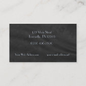 モダンフェイクお洒落Diamond on Blackベルベット 名刺 (裏面)