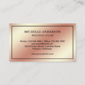 モダンフェイクエレガントバラゴールドフォイルドラゴンフライ 名刺 (裏面)