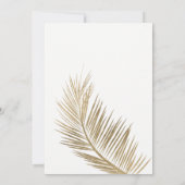 モダンフェイクエレガント結婚金ゴールド 招待状 (裏面)