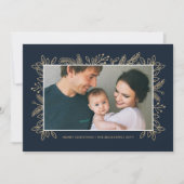 モダンフェイクエレガント金ゴールドグリッター シーズンカード (正面)