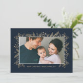 モダンフェイクエレガント金ゴールドグリッター シーズンカード (スタンド正面)