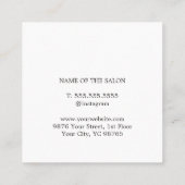 モダンフェイクエレガント金ゴールドグレイホワイト美しいサロン 予約カード (裏面)