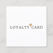 モダンフェイクエレガント金ゴールドハート美しいロイヤリティ ロイヤリティカード (正面)