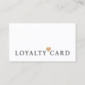 モダンフェイクエレガント金ゴールドハート美しいロイヤリティ ロイヤリティカード (正面)