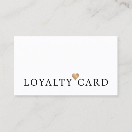 モダンフェイクエレガント金ゴールドハート美しいロイヤリティ ロイヤリティカード (正面)