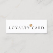 モダンフェイクエレガント金ゴールドハート美しいロイヤリティ ロイヤリティカード (正面)