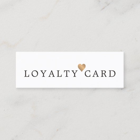 モダンフェイクエレガント金ゴールドハート美しいロイヤリティ ロイヤリティカード (正面)