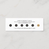 モダンフェイクエレガント金ゴールドハート美しいロイヤリティ ロイヤリティカード (裏面)