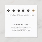 モダンフェイクエレガント金ゴールドハート美しいロイヤリティ ロイヤリティカード (裏面)