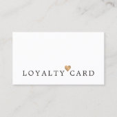 モダンフェイクエレガント金ゴールドハート美しいロイヤリティ ロイヤリティカード (正面)