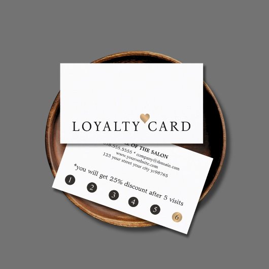 モダンフェイクエレガント金ゴールドハート美しいロイヤリティ ロイヤリティカード